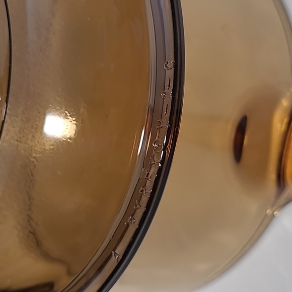 #(5)Corningware vision cookware amber glass pot and ild  1L  used  USA - Picture 7 of 7